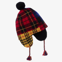 Поло Ralph Lauren-Красно-синяя шерстяная шапка | Childrensalon Outlet