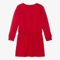 Ralph Lauren-Girls Red Cotton Polo Bear Dress | Childrensalon Outlet