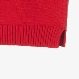 Polo Ralph Lauren-Girls Red Knit Festive Sweater | Childrensalon Outlet