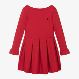 Ralph Lauren-Girls Scarlet Jersey Dress | Childrensalon Outlet