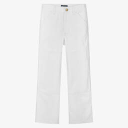 Ralph Lauren-بنطلون أبيض ناعم للبنات | Childrensalon Outlet