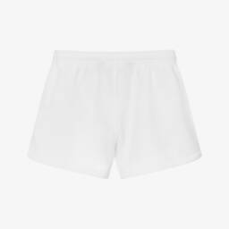 Ralph Lauren-Girls Sporty White Logo Shorts | Childrensalon Outlet