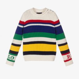 Поло Ralph Lauren-Свитер в полоску для девочек | Childrensalon Outlet