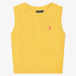 Ralph Lauren-Солнечный хлопковый вязаный жилет для девочек | Childrensalon Outlet