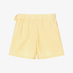 Ralph Lauren-شورتات قطنية مطوية للبنات بلون الشمس | Childrensalon Outlet