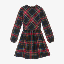 Ralph Lauren-فستان ترتان لون أسود | Childrensalon Outlet