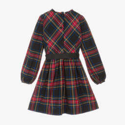 Ralph Lauren-فستان ترتان لون أسود | Childrensalon Outlet