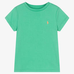 Ralph Lauren-Girls Turquoise Green T-Shirt  | Childrensalon Outlet