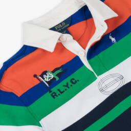 Ralph Lauren-Girls Vibrant Cotton Rugby Top | Childrensalon Outlet