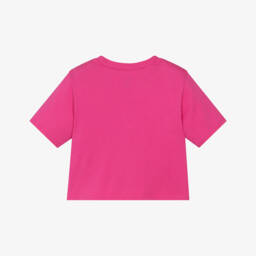 Ralph Lauren-Ярко-розовая хлопковая футболка для девочек | Childrensalon Outlet