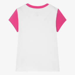 Ralph Lauren-Girls Vibrant Pink & White Tee | Childrensalon Outlet