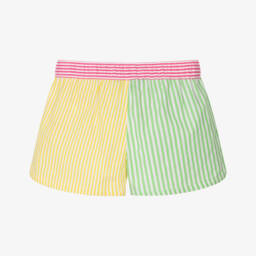 Ralph Lauren-Girls Vibrant Stripe Cotton Shorts | Childrensalon Outlet