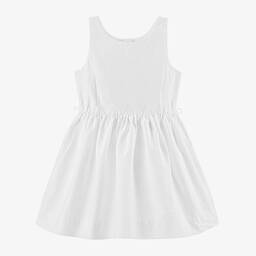 Ralph Lauren-Girls White Cotton Dress | Childrensalon Outlet