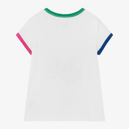 Ralph Lauren-Белая хлопковая футболка с медвежонком | Childrensalon Outlet