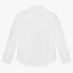 Ralph Lauren-Girls White Cotton Shirt | Childrensalon Outlet