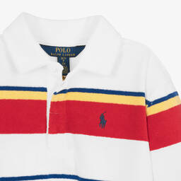 Ralph Lauren-طقم شورت قطن لون أبيض للبنات | Childrensalon Outlet