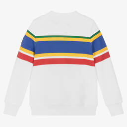 Поло Ralph Lauren-Белый свитшот для девочек | Childrensalon Outlet