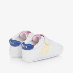 Ralph Lauren-Girls White Playtime Pre-Walker Shoes | Childrensalon Outlet