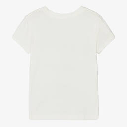 Polo Ralph Lauren-Girls White Polo Logo T-Shirt | Childrensalon Outlet