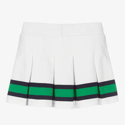 Поло Ralph Lauren-Белая хлопковая юбка с полосой | Childrensalon Outlet
