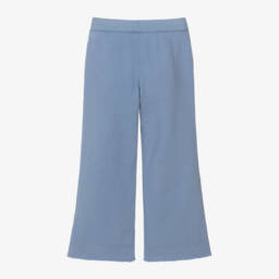 Ralph Lauren-بنطلون رياضي بأرجل واسعة قطن جيرسي لون أزرق للبنات | Childrensalon Outlet