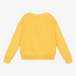 Ralph Lauren-Girls Yellow Cotton Sweatshirt | Childrensalon Outlet
