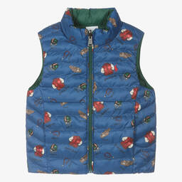 Ralph Lauren-Green & Blue Reversible Puffer Gilet | Childrensalon Outlet