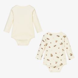 Ralph Lauren-أوفرول بادي قطن لون عاجي للمولودات (عدد 2) | Childrensalon Outlet