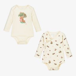 Ralph Lauren-أوفرول بادي قطن لون عاجي للمولودات (عدد 2) | Childrensalon Outlet