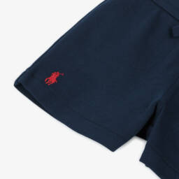 Ralph Lauren-Little Gentleman's Azure Knit Shorts | Childrensalon Outlet