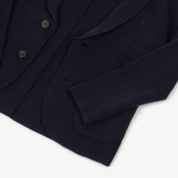 Ralph Lauren-Navy Boys Cotton Knit Blazer | Childrensalon Outlet