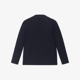 Ralph Lauren-Navy Boys Cotton Knit Blazer | Childrensalon Outlet