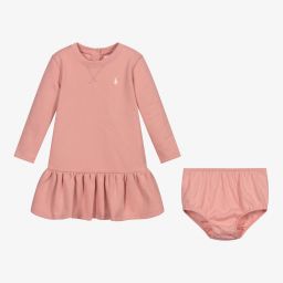 Ralph Lauren-Платье и трусики из джерси розового цвета для малышей | Childrensalon Outlet