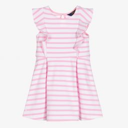 Ralph Lauren-Pink & White Striped Dress | Childrensalon Outlet