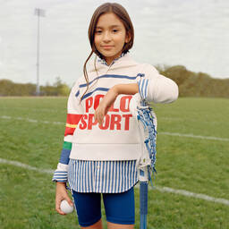 Polo Ralph Lauren-شورت لركوب الدراجات لون أزرق للبنات | Childrensalon Outlet