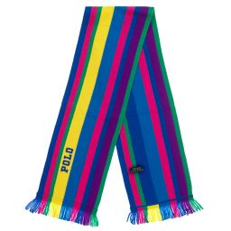 Polo Ralph Lauren-Striped Wool Scarf (131cm) | Childrensalon Outlet