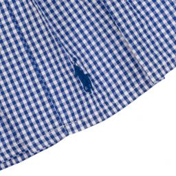 Поло Ralph Lauren-Синяя блузка в мелкую клетку для подростков | Childrensalon Outlet