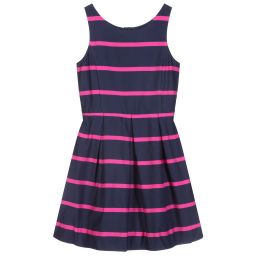 Polo Ralph Lauren Teen Blue Pink Striped Dress Childrensalon Outlet