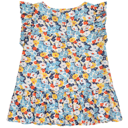 Поло Ralph Lauren-Сине-желтый топ в цветочек для подростков | Childrensalon Outlet