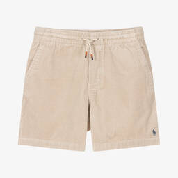 Ralph Lauren-Teen Boys Beige Cotton Corduroy Shorts | Childrensalon Outlet