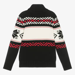 Ralph Lauren-Teen Boys Black Knitted Cotton Sweater | Childrensalon Outlet