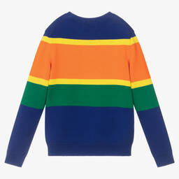 Polo Ralph Lauren-Teen Boys Blue Knitted Logo Sweater | Childrensalon Outlet
