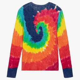 رالف لورين-بلوفر قطن محبوك بطبعة تاي داي للمراهقين | Childrensalon Outlet