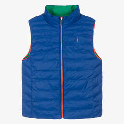 Ralph Lauren-Teen Boys Green Reversible Puffer Gilet | Childrensalon Outlet