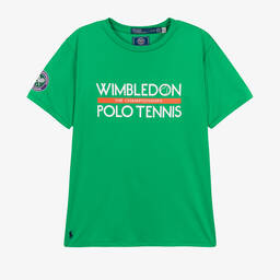Polo Ralph Lauren-Teen Boys Green Wimbledon Sports T-Shirt | Childrensalon Outlet