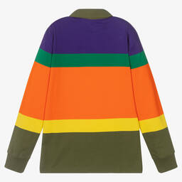 Поло Ralph Lauren-Оранжевый топ регби в полоску | Childrensalon Outlet