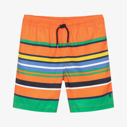 Polo Ralph Lauren-Teen Boys Orange Stripe Swim Shorts | Childrensalon Outlet