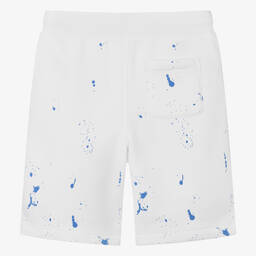 Ralph Lauren-Белые хлопковые шорты с брызгами краски для мальчиков-подростков | Childrensalon Outlet