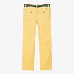 Ralph Lauren-Teen Boys Yellow Cotton Chino Trousers | Childrensalon Outlet
