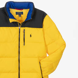 Ralph Lauren-Teen Boys Yellow Down-Fill Puffer Jacket | Childrensalon Outlet